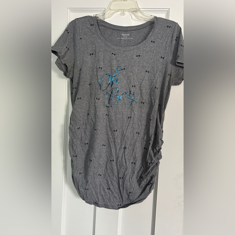 Motherhood Maternity Gray Short Sleeve Tee